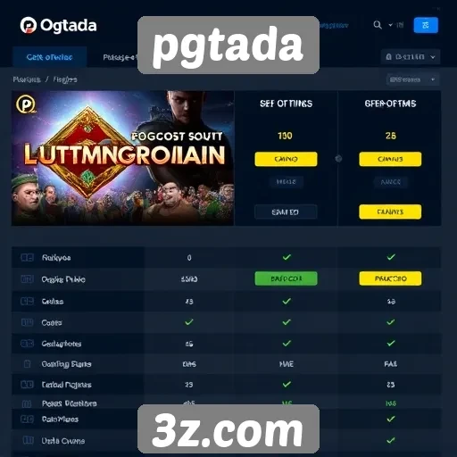 Comparação entre pgtada e outros sites de jogos